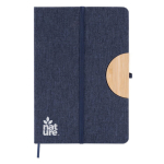 Carnet éco, couverture en RPET, support téléphone, feuilles lisses A5 troisième vue