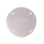 Base de recharge sans fil 15W dans une boîte de présentation Powerful couleur blanc quatrième vue