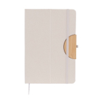 Carnet éco, couverture pliable, support téléphone, feuilles lisses A5 couleur naturel deuxième vue