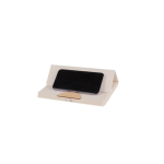 Carnet éco, couverture pliable, support téléphone, feuilles lisses A5 couleur naturel troisième vue
