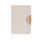Carnet éco, couverture pliable, support téléphone, feuilles lisses A5 couleur naturel cinquième vue