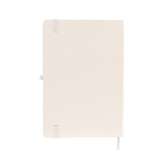 Carnet éco, couverture pliable, support téléphone, feuilles lisses A5 couleur naturel vue détaillée