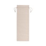 Sac en coton recyclé avec cordons de fermeture pour vin 120 g/m2 couleur naturel deuxième vue