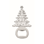 Ouvre-bouteille édition Noël en forme de sapin de Noël couleur argenté mat