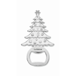 Ouvre-bouteille édition Noël en forme de sapin de Noël couleur argenté mat vue principale