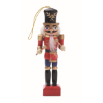 Casse-noisette en bois de Noël, modèle classique, petite taille couleur rouge deuxième vue