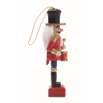 Casse-noisette en bois de Noël, modèle classique, petite taille couleur rouge quatrième vue