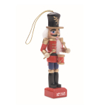 Casse-noisette en bois de Noël, modèle classique, petite taille couleur rouge vue avec zone d'impression