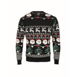 Pull de Noël avec 10 lumières LED, taille S/M couleur noir