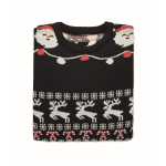 Pull de Noël avec 10 lumières LED, taille S/M couleur noir quatrième vue