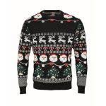 Pull de Noël avec 10 lumières LED, taille L/XL couleur noir