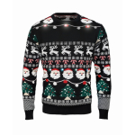 Pull de Noël avec 10 lumières LED, taille L/XL couleur noir deuxième vue