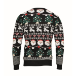 Pull de Noël avec 10 lumières LED, taille L/XL couleur noir troisième vue