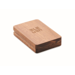 Câble de charge avec 3 connecteurs dans une boîte personnalisable couleur bois deuxième vue principale