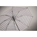 Parapluie anti-vent en pongé avec intérieur à carreaux, Ø58cm couleur noir cinquième vue photographique