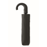 Parapluie pliable anti-vent en pongé avec motif à carreaux, Ø116cm couleur noir deuxième vue