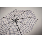 Parapluie pliable anti-vent en pongé avec motif à carreaux, Ø116cm couleur noir cinquième vue photographique