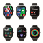 Montre connectée avec écran tactile LCD compatible iOS et Android couleur argenté deuxième vue