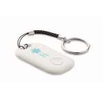 Localisateur intelligent sans fil de poche avec mousqueton couleur blanc troisième vue principale
