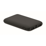 Batterie externe rectangulaire en ABS recyclé, 5.000 mAh couleur noir