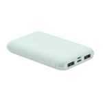 Batterie externe rectangulaire en ABS recyclé, 5.000 mAh