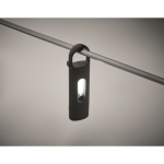 Lampe de poche avec 3 modes d'éclairage et mousqueton couleur noir troisième vue photographique