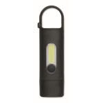 Lampe de poche avec 3 modes d'éclairage et mousqueton couleur noir sixième vue