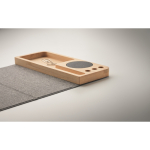 Organiseur de bureau avec tapis de souris et chargeur couleur bois septième vue photographique