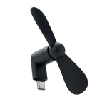 Ventilateur portable pour téléphone via port USB-C couleur noir