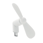 Ventilateur portable pour téléphone via port USB-C couleur blanc