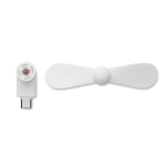 Ventilateur portable pour téléphone via port USB-C couleur blanc