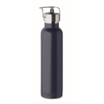 Gourde isotherme acier inoxydable recyclé, paille et poignée, 660ml couleur bleu marine deuxième vue