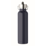 Gourde isotherme acier inoxydable recyclé, paille et poignée, 660ml couleur bleu marine sixième vue