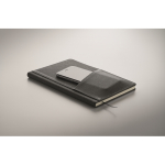 Carnet en PU à couverture rigide et poche pour téléphone, format A5 couleur gris foncé cinquième vue photographique