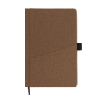 Carnet en PU à couverture rigide et poche pour téléphone, format A5