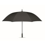 Parapluie anti-vent en pongee RPET avec ouverture automatique, Ø116cm couleur noir