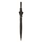 Parapluie anti-vent en pongee RPET avec ouverture automatique, Ø116cm couleur noir deuxième vue