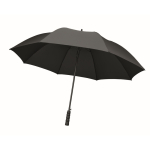 Parapluie anti-vent en pongee RPET avec ouverture automatique, Ø116cm couleur noir troisième vue