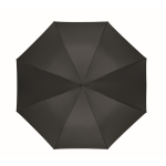 Parapluie anti-vent en pongee RPET avec ouverture automatique, Ø116cm couleur noir septième vue