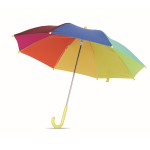 Parapluie enfant avec 8 panneaux aux couleurs de l'arc-en-ciel, Ø46cm couleur multicolore