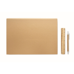 Planificateur hebdomadaire, stylo à bille bleu, règle et autocollants couleur beige sixième vue