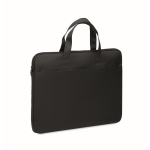 Sacoche classique ordinateur portable 15 pouces, polyester recyclé couleur noir