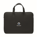 Sacoche classique ordinateur portable 15 pouces, polyester recyclé couleur noir deuxième vue principale