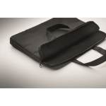 Sacoche classique ordinateur portable 15 pouces, polyester recyclé couleur noir cinquième vue photographique