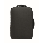 Sac à dos RPET avec effet marbré et porte-trolley 15 couleur noir