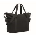 Sac de voyage RPET avec bandoulière réglable et support pour trolley couleur noir