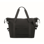 Sac de voyage RPET avec bandoulière réglable et support pour trolley couleur noir troisième vue