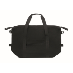 Sac de voyage RPET avec bandoulière réglable et support pour trolley couleur noir
