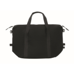 Sac de voyage RPET avec bandoulière réglable et support pour trolley couleur noir