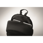 Sac à dos pour ordinateur portable en matériaux recyclés, 15 pouces couleur noir quatrième vue photographique